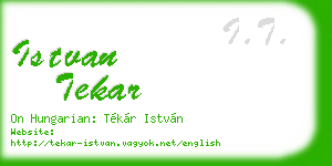 istvan tekar business card